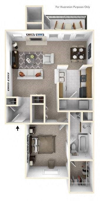 1 bedroom apartment floor plan